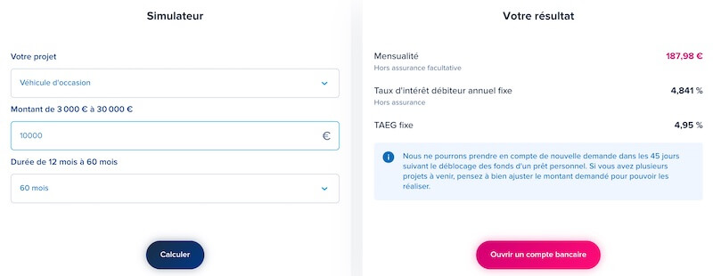 Simulateur de crédit auto BoursoBank